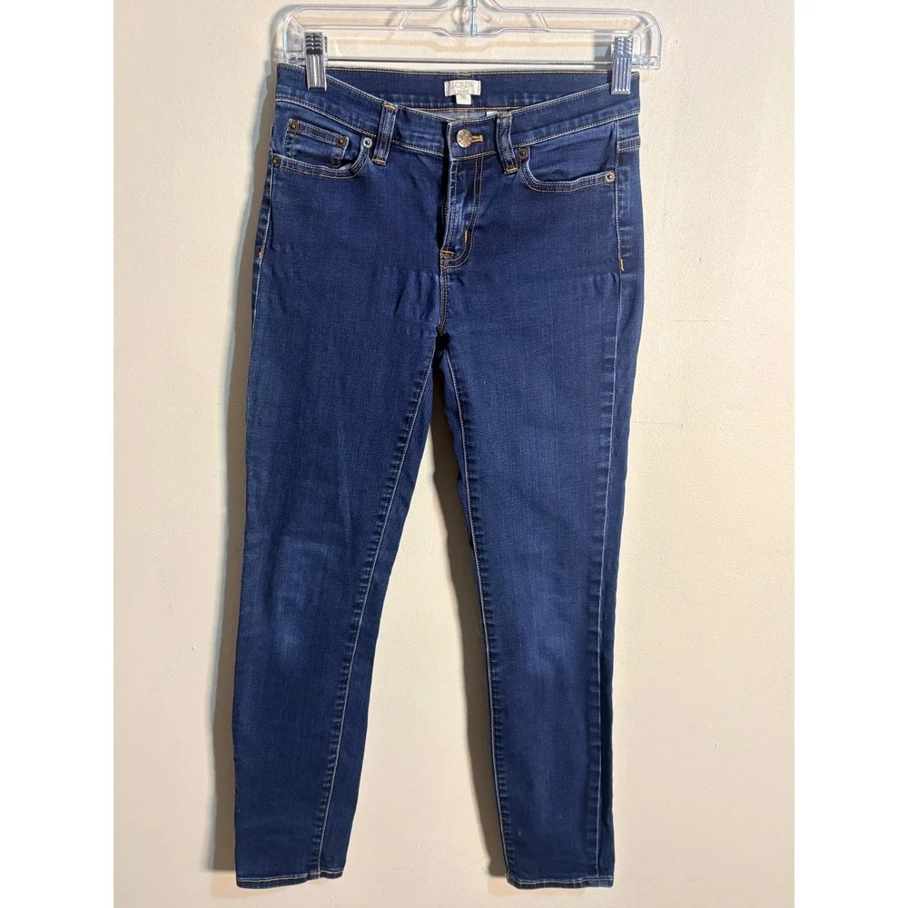J.Crew Stretch Skinny Jeans Dark Wash Indigo Blue‎ Denim B1891 Mens Size 26